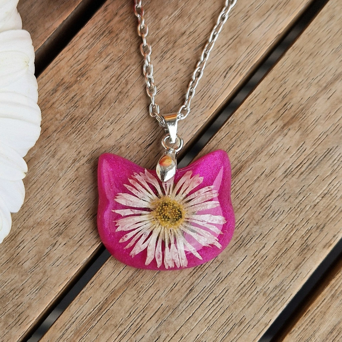 Colier cu floarea de bănuți - pisică [2]