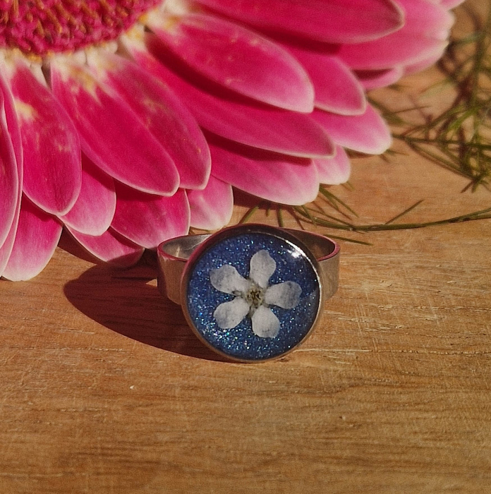 Nefelejcs acél gyűrű [2]