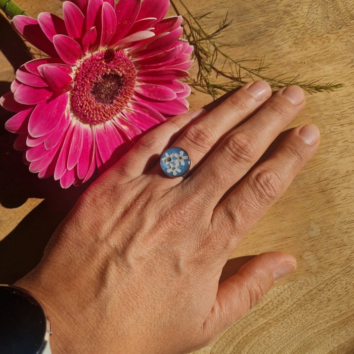 Nefelejcs acél gyűrű [2]