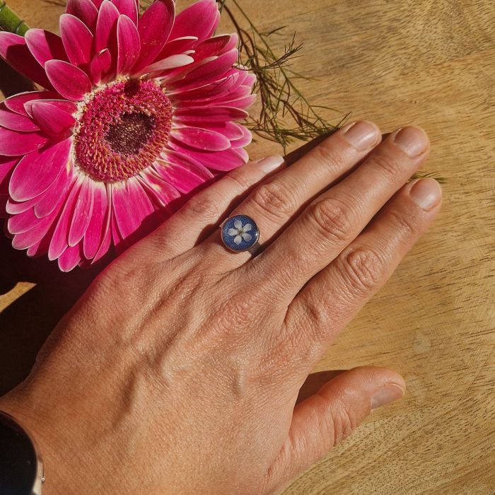 Nefelejcs acél gyűrű [4]