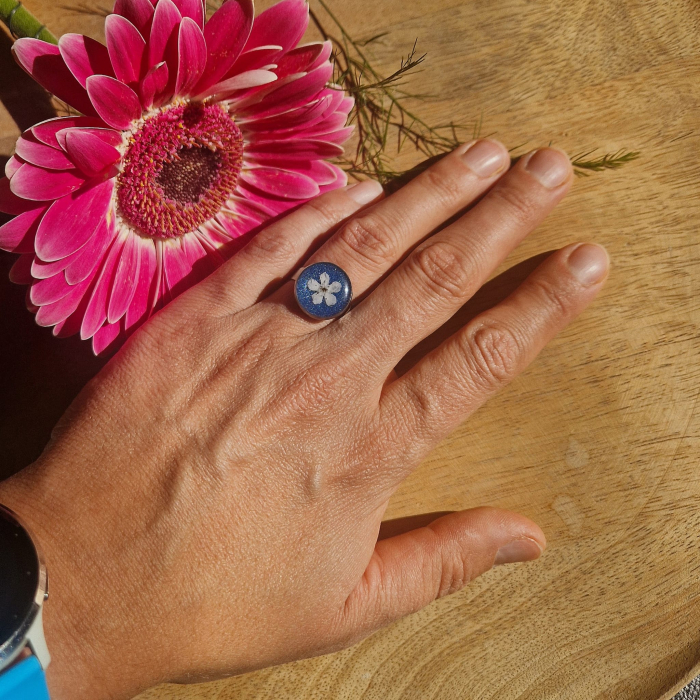 Nefelejcs acél gyűrű [3]