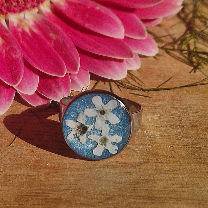 Nefelejcs acél gyűrű [3]