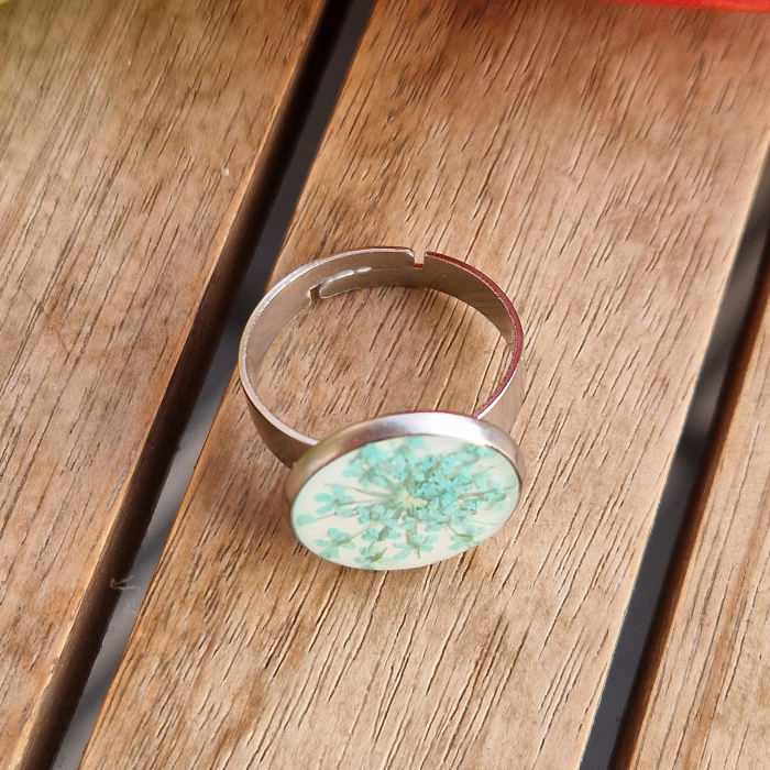 Inel oțel cu flori de morcov [4]