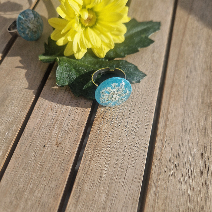 Inel oțel cu flori de morcov [3]