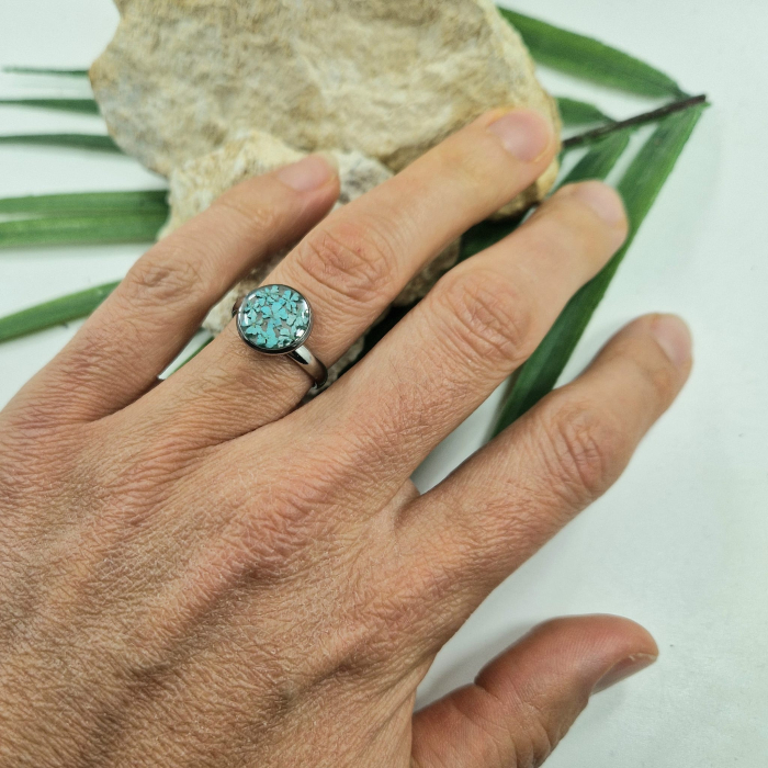 Inel oțel cu flori de morcov [6]