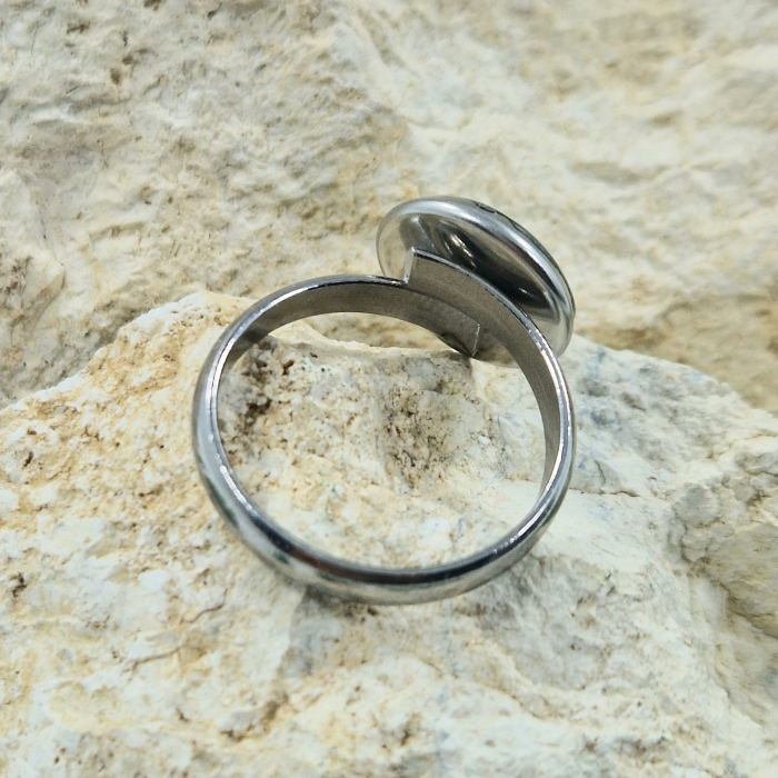 Inel oțel cu flori de morcov [2]