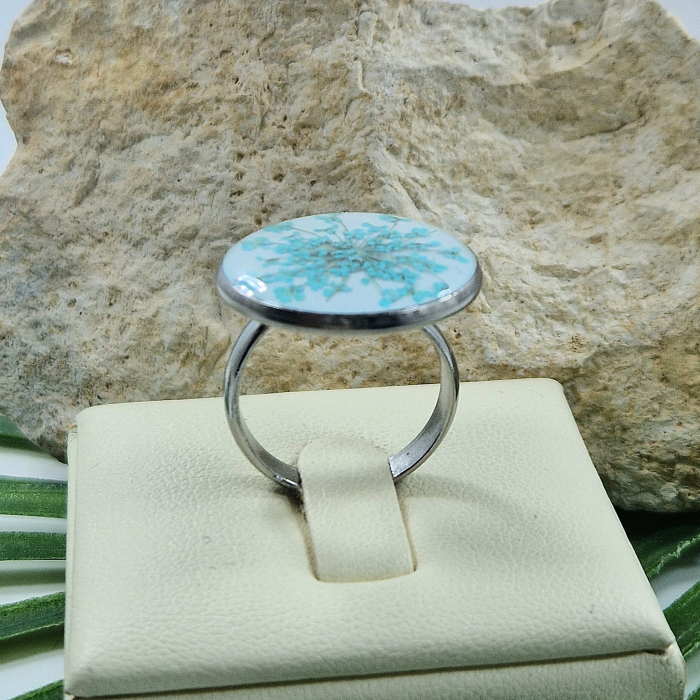 Inel oțel cu flori de morcov [2]