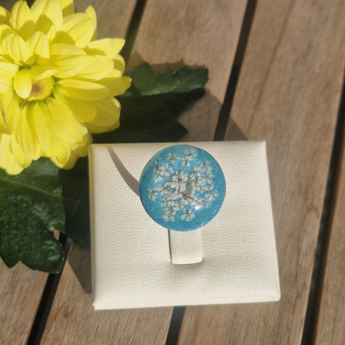 Inel oțel cu flori de morcov [2]