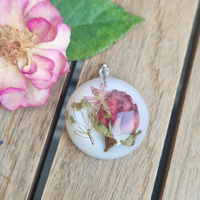 Pandantiv argint cu buchet de flori [2]