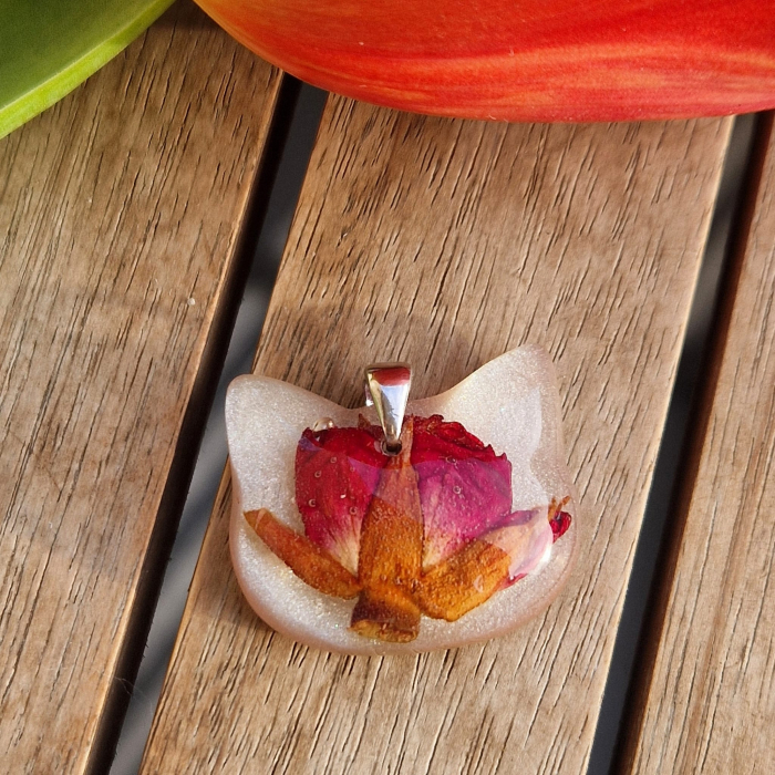 Törperózsa ezüst medál [2]