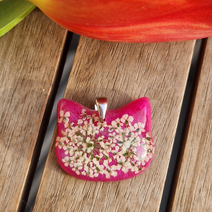 Pandantiv argint cu floare de morcov [2]