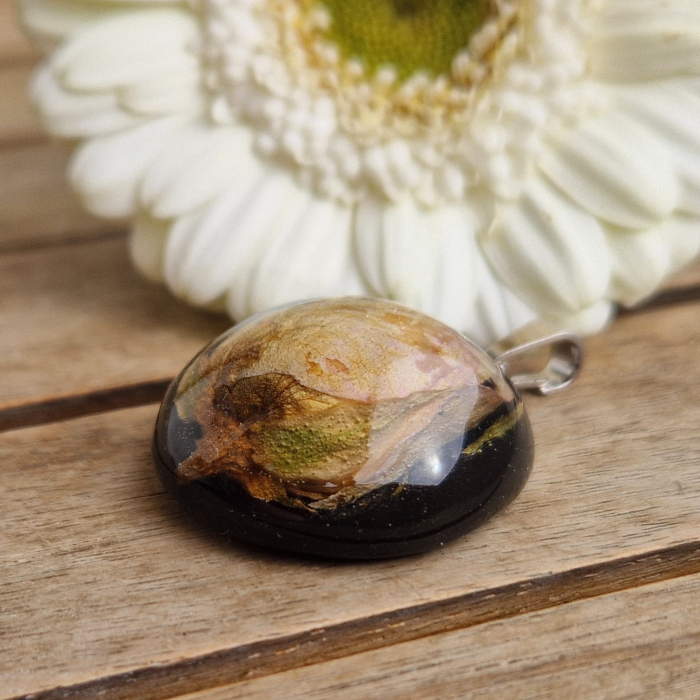 Törperózsa 3D ezüst medál [2]