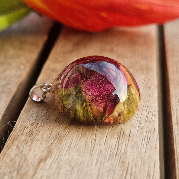 Törperózsa 3D ezüst medál [3]