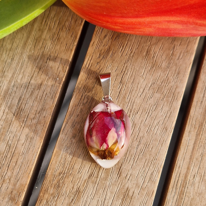 Törperózsa 3D ezüst medál [3]