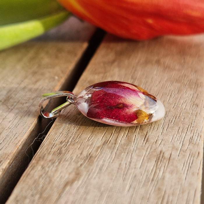 Törperózsa 3D ezüst medál [2]