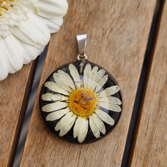 Pandantiv argint cu margaretă 3D [2]