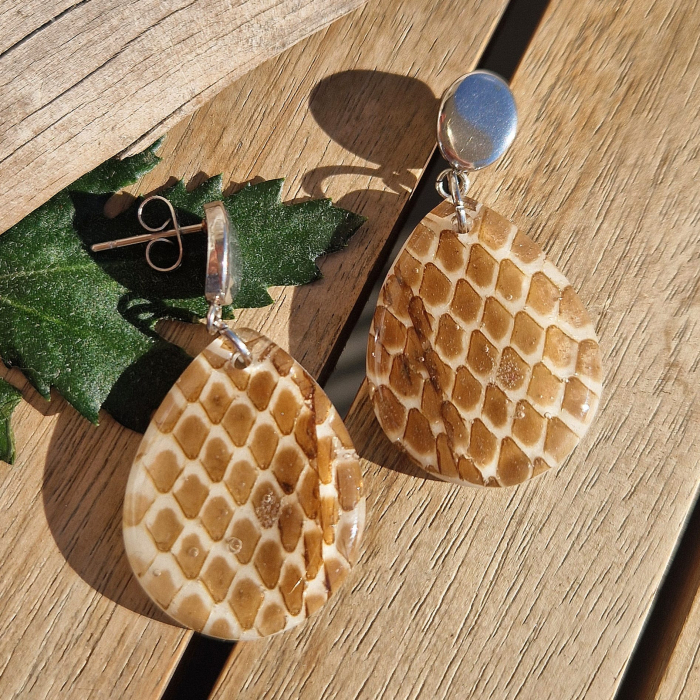 Kigyóbőr acél fülbevaló [2]