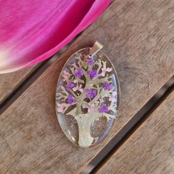 Mezei turbolya és zuzmó acél medál [2]