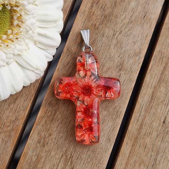 Szalmavirág acél medál [2]