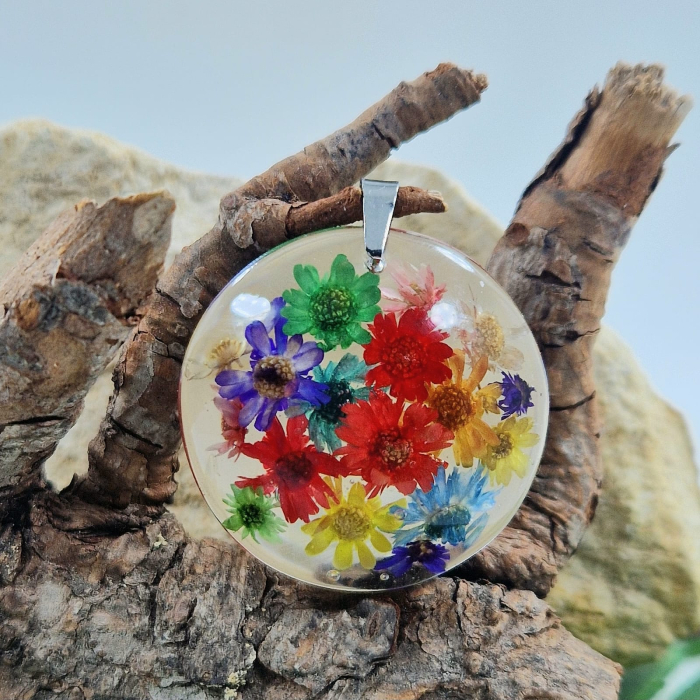 Szalmavirág acél medál [1]