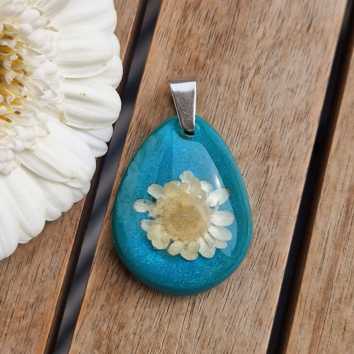 Szalmavirág acél medál [2]