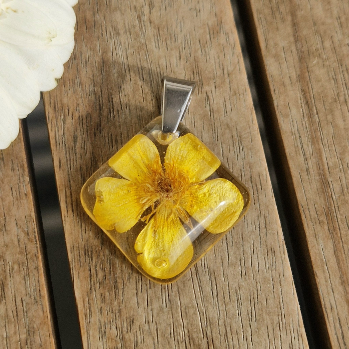 Pandantiv oțel cu flori sălbatice [2]