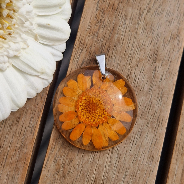 Pandantiv oțel cu flori sălbatice [2]