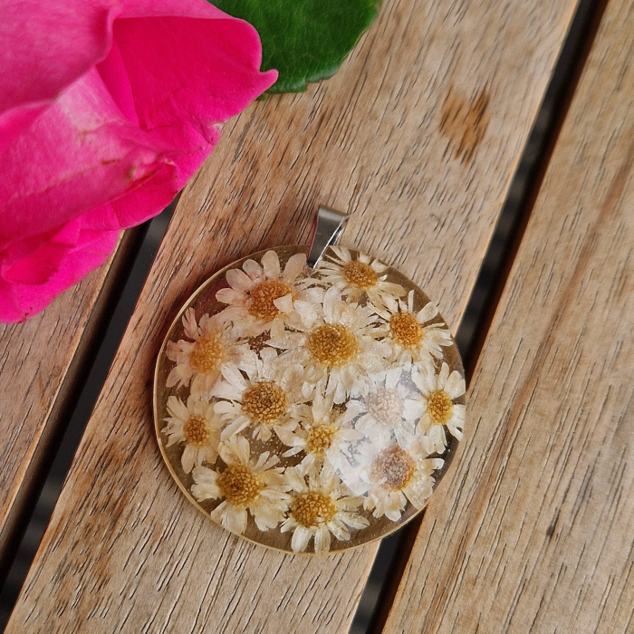 Szalmavirág acél medál [2]