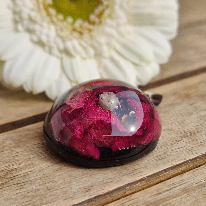 Törperózsa acél medál [2]