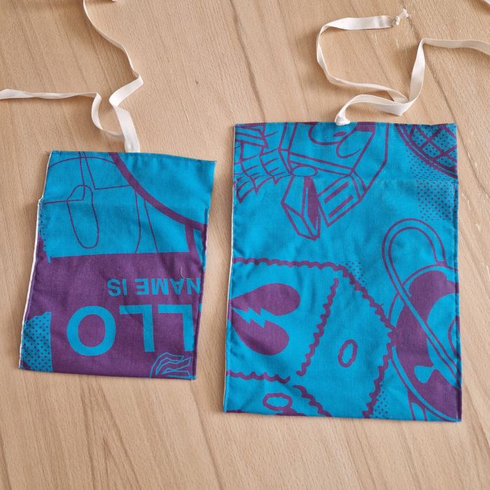 Sac pentru ronțăieli cu șnur - mov, albastru [2]