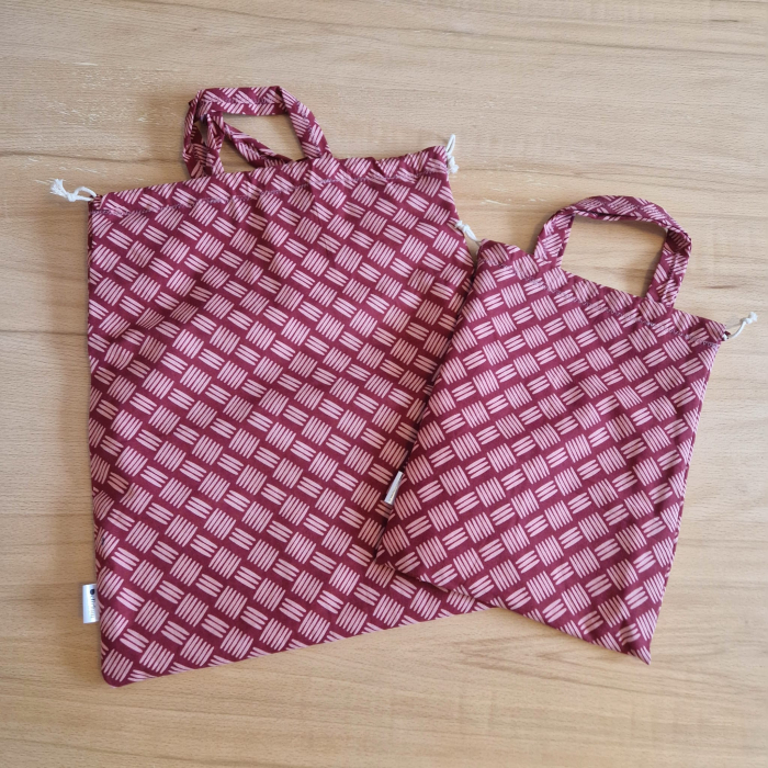 Săculeț de depozitare pentru pâine - bordo [2]