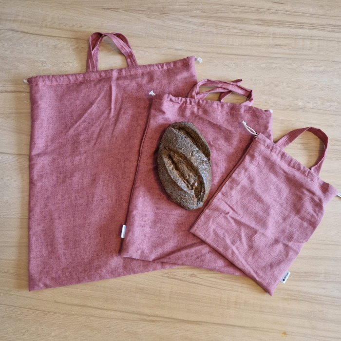 Săculeț de depozitare pentru pâine - bordo [4]