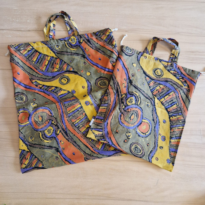 Săculeț de depozitare pentru pâine - maro-portocaliu [2]