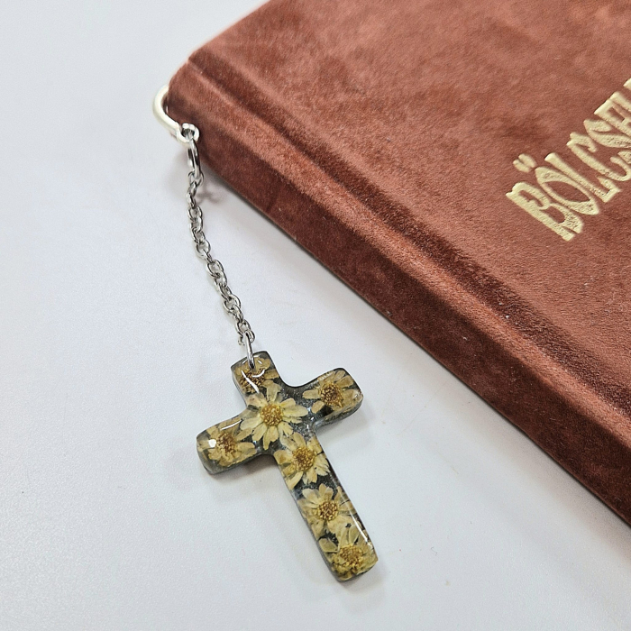 Semn de carte cu flori de pai [2]