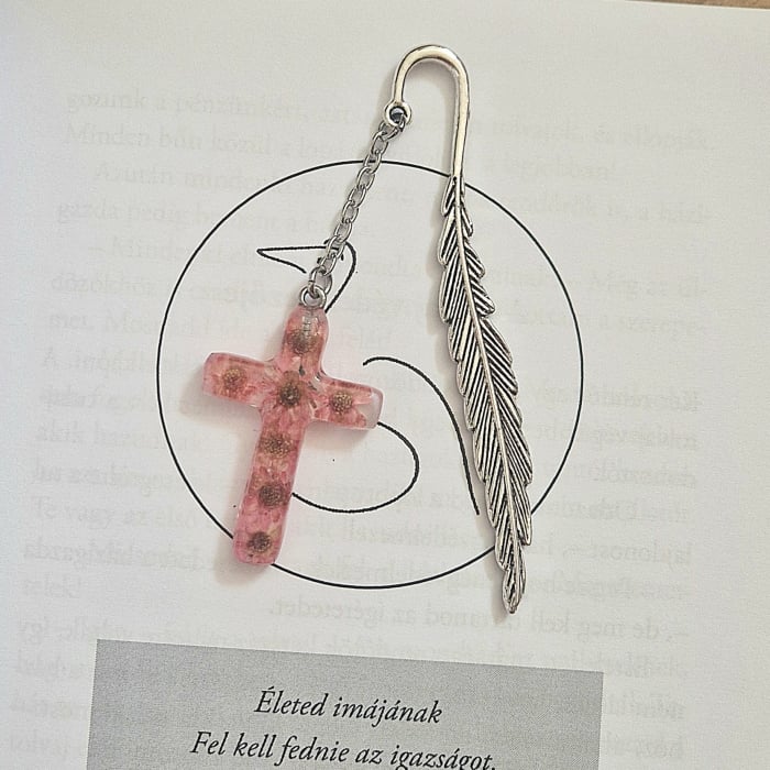 Semn de carte cu flori de pai [2]