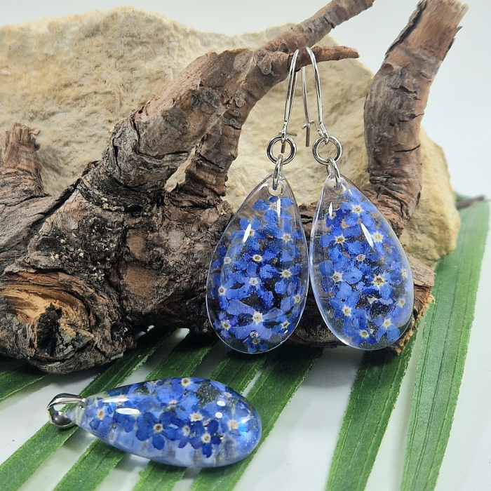 Nefelejcs  ezüst ékszer szett [2]