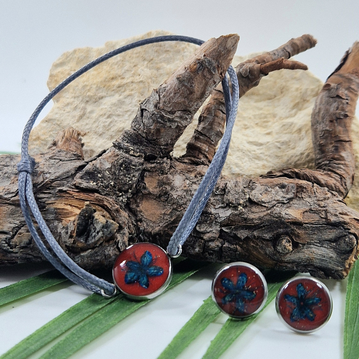 Vadvirág acél ékszer szett [2]