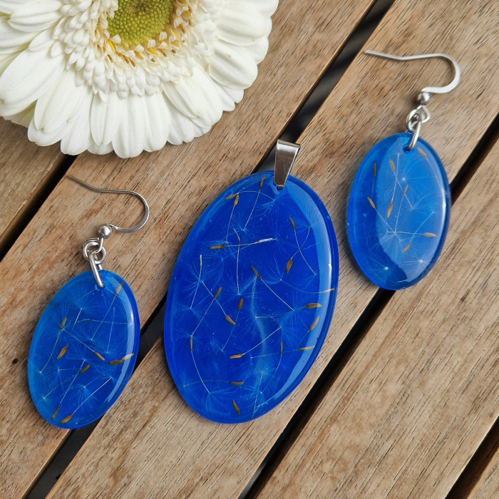 Set bijuterii din oțel cu păpădie [2]