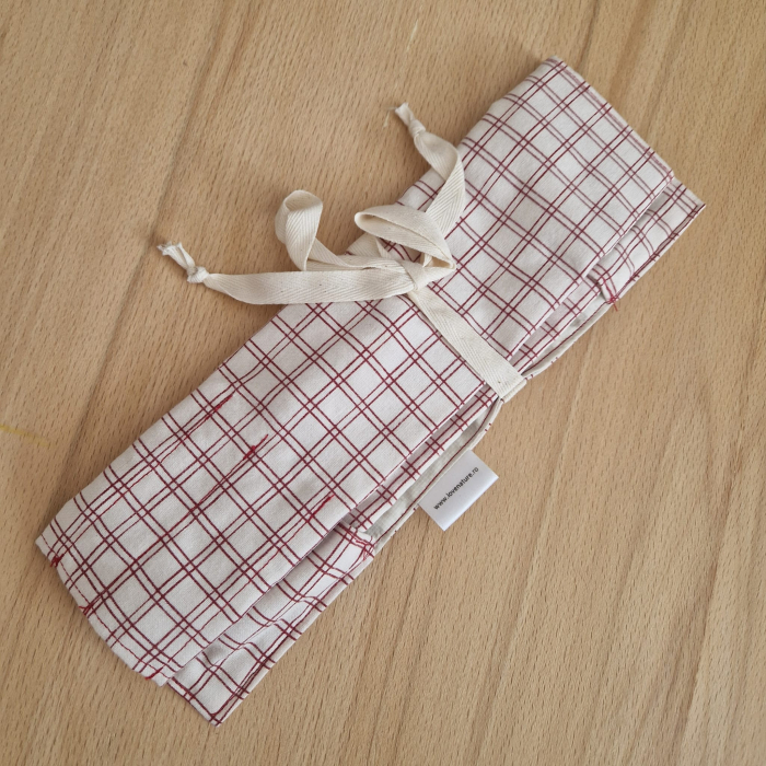 Suport pentru tacâmuri de călătorie - alb, bordo [2]