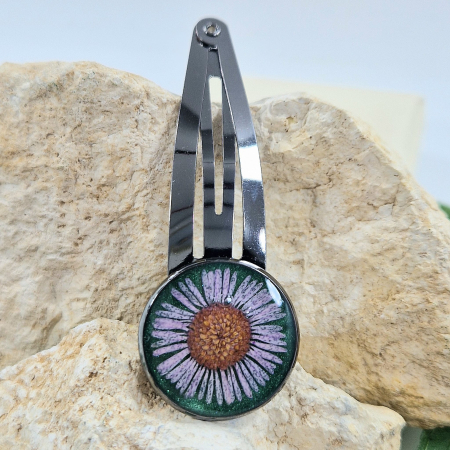 Accesorii păr - Agrafă păr cu floarea de bănuți