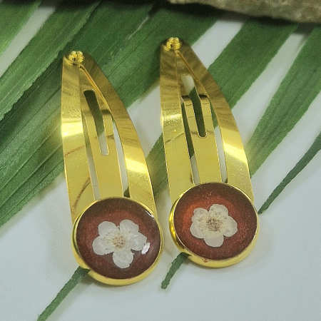 Accesorii păr - Agrafe păr cu flori de prun
