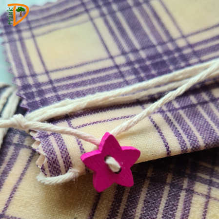 Produse zero waste - Ambalaj din ceară de albine pentru alimente - în carouri mov