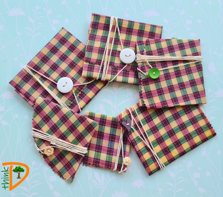 Méhviszos csomagoló élelmiszereknek - lila kockás [1]