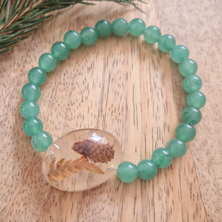 Brățară Aventurin din sfere de 6mm – încheietură 15 cm - [1]