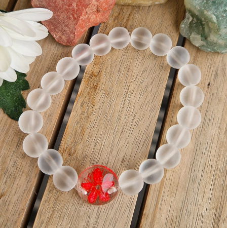 Brățară Cristal de Stâncă din sfere de 8mm – încheietură 15 cm [1]
