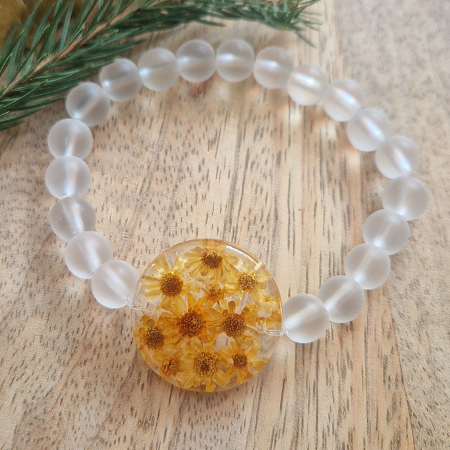 Brățară Cristal de Stâncă din sfere de 8mm – încheietură 16 cm [1]