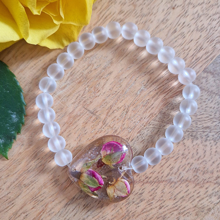 Brățară Cristal de Stâncă din sfere de 6mm – încheietură 14 cm [1]