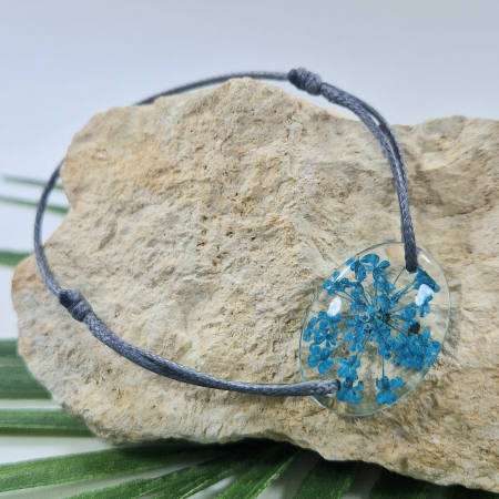 Bijuterii fără metal - Brățară cu flori de morcov