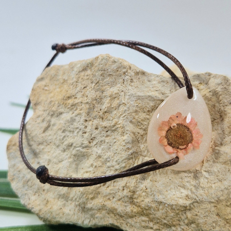 Brățară - Brățară cu flori de pai