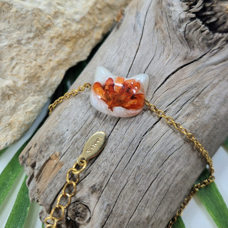 Brățară de gleznă - Brățară de gleznă oțel cu flori sălbatice